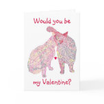 Would you be my Valentine, Kissing Cats cards cards