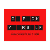 Would You Like To Buy A Vowel postcards