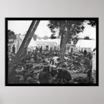 Wounded Soldiers in the Civil War Hospital 1862 posters