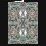 Woven Green Jewels Greeting Card
