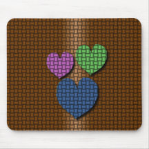 Woven Hearts Mousepad