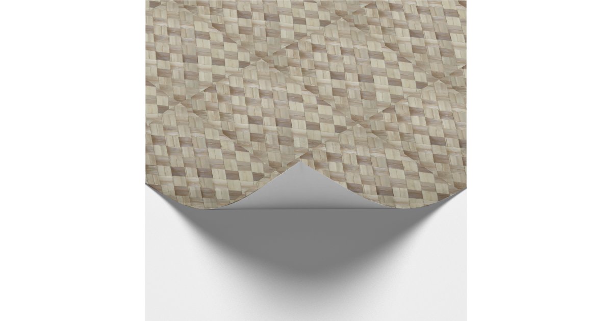 Woven Palm Matting Wrapping Paper Zazzle