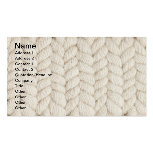 Woven texture business cards (front side)