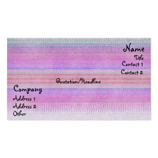 Woven Wonders 2 Business Card (front side)