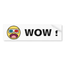 Wow! 3D Bumper Sticker