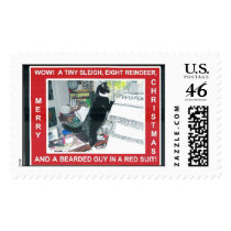 WOW, A CAT CHRISTMAS STAMP