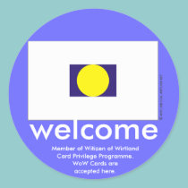 WoW Cards Welcome Sticker