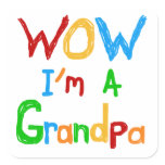 WOW I'm a Grandpa T-shirts and Gifts Stickers