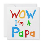 Wow I'm a Papa Tshirts and GIfts Invitations