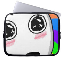 Wow Rainbow Comic Face Laptop Sleeves