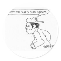 'Wow!  The sun sure is bright!" Stickers