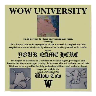 Wow University Diploma -Poster by seapearls