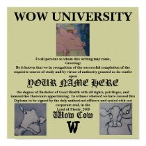 Wow University Diploma -Poster posters by seapearls Wow University Diploma -Poster posters