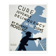 WPA - Juvenile Delinquency Postcard