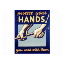 WPA - Protect Your Hands Postcards