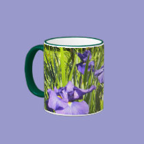 Wraparound Irises mugs