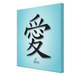 Wrapped Canvas Chinese Symbol For Love On Water canvas prints