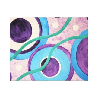 WRAPPED CANVAS - Circles Watercolor Abstract wrappedcanvas