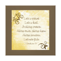 Wrapped Canvas Print - Love is Patient