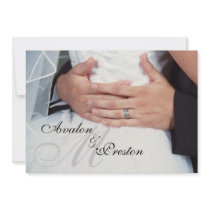 "Wrapped in Love" Monogram Wedding Invitation