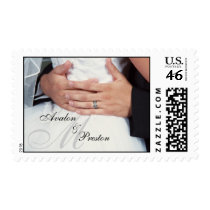 "Wrapped in Love" Monogram Wedding Postage