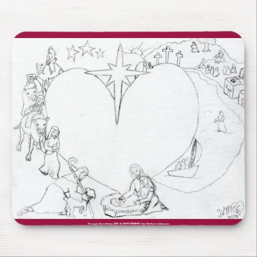 Wrapped in the arms of His Love mousepad