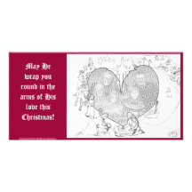Wrapped in the arms of His Love Personalized Photo Card