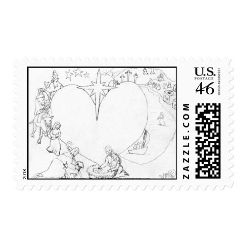 Wrapped in the arms of His Love stamp