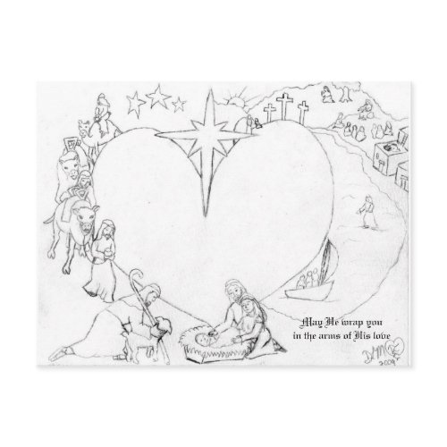 Wrapped in the arms of His Love postcard