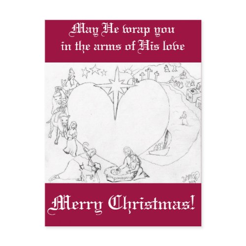 Wrapped in the arms of His Love postcard