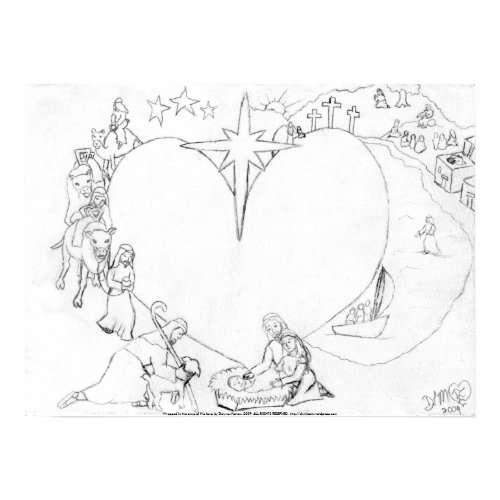 Wrapped in the arms of His Love print