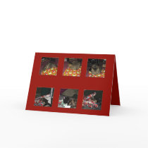 "Wrapping Paper Cats" card