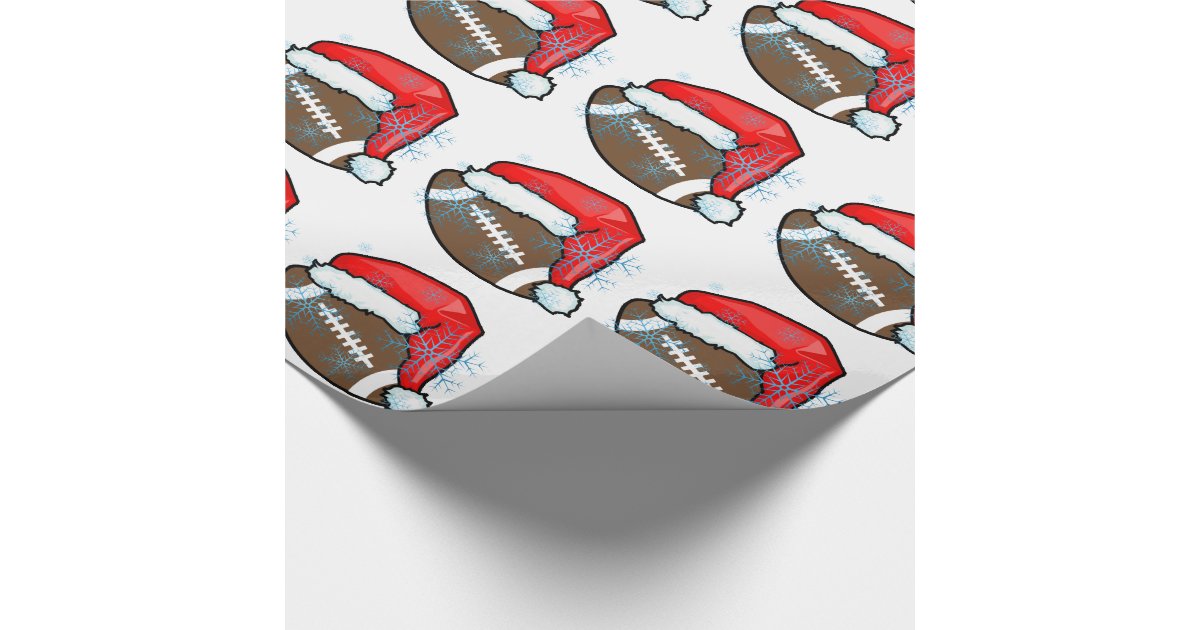 Wrapping Paper Christmas Santa Football Zazzle