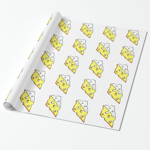 WRAPPING PAPER SWISS CHEESE WEDGE Zazzle