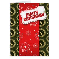 christmas, xmas, decor, balls, holidays, gift, wrapping, tag, joy, joyful, wreath, snowflakes, snow, stars, dots, december, season, Card with custom graphic design
