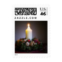 Wreath and Candle • Christmas Stamp