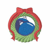 Wreath and Ornaments embroidered shirts