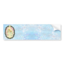 WREATH & ANGELS by SHARON SHARPE Bumper Sticker