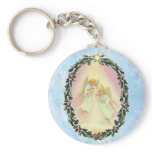WREATH & ANGELS by SHARON SHARPE Keychains