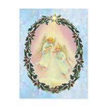 WREATH & ANGELS by SHARON SHARPE Post Cards