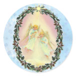 WREATH & ANGELS by SHARON SHARPE Sticker
