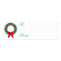 Wreath Christmas Tag Card business cards by FCM_Christmas Wreath Christmas Tag Card business cards