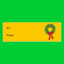 wreath gift tag business cards