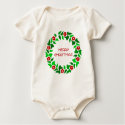 Wreath Greetings - Baby Onesie t-shirts