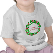 Wreath Greetings - Baby T-shirt