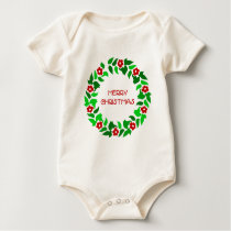 Wreath Greetings - Baby  t-shirts
