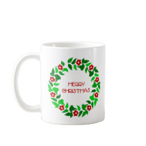 Wreath Greetings - Coffee Cup Mug