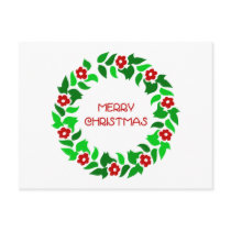 Wreath Greetings - Postcard by thehollyleaf Wreath Greetings - Postcard