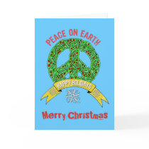 Wreath Peace Sign- Peace on Earth Merry Christmas cards by jomodad Wreath Peace Sign- Peace on Earth Merry Christmas cards
