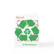 Wreath Recycle Christmas  Note Card